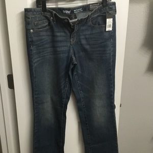 Jeans 12/31 mid rise straight super stretch